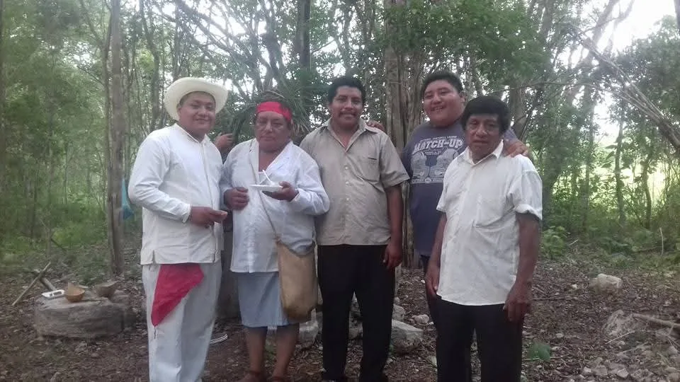 Hombres de la comunidad de Ek Balam